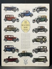 1932 Ford Sales Brochure 14 Body styles. Mounted original piece 17