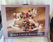 Classic Treasures Musical Carousel Rocking Horse  Dreaming Of A White Christmas  picture
