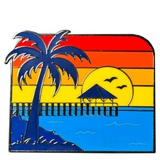 Sunset at the Ocean - Florida Keys - Lapel Pin With Magnet picture