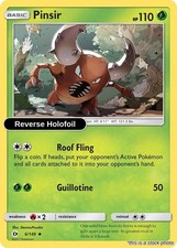 Pinsir : SM01 Reverse Holofoil - 6/149 Heavily Played picture