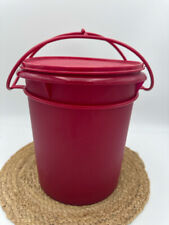 Tupperware 9 qt Red Canister w/lid + Handle picture