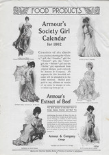 The Christie Girl / ARMOUR'S Society Girl CALENDAR for 1902 Print Ad - 1901 picture