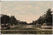 Genoa IL Illinois Street Looking North 1913 Postcard picture