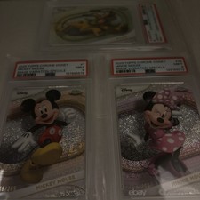 2025 Topps Chrome Disney Image Variation-Speckle /265 Mickey Minnie Pluto PSA picture