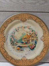Vintage Baret Ware England Metal Decorative Plate Cottage  picture