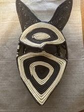 Vintage Panama Wounaan Woven Basketry Mask Hand Coiled Natural Fiber Tribal Wall picture
