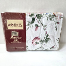 Vintage Waverly Belle Rive III Floral Twin Fitted Sheet Only NEW picture