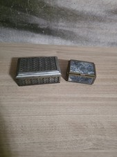 Vintage Belart Mexico Brass Stone model 101 & Vintage Metal Chest Trinket Box picture