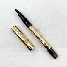 VTG Waterman 0552 Lever Fountain Pen Gold Filled Floral (No Nib) AS IS picture