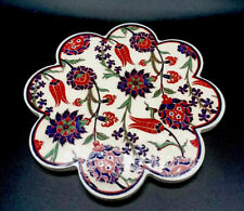 Ceramic Turkish Colorful Decorative 7” Porcelain Trivet Art Fun picture