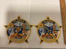 Alaska State Troopers  collectors patch set 2 pieces Marine and Regular patch picture