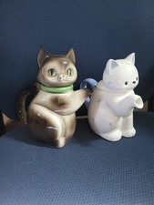 Vintage Kasuga Ware Siamese Cat Teapot - Made in Japan  7 1/2” Tall Cat Lover picture