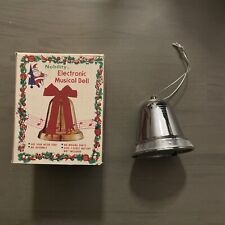 Vintage Nobility Electronic Musical Silver Color Christmas Bell Tree Ornament picture