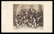 1907 Gibsonburg Ohio Baseball Team RPPC Real Photo Postcard Sandusky County Earl picture