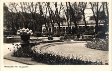 Wiesbaden Kurgarten Spa Garden Germany RPPC Postcard F.G. Zeitz Original Photo picture