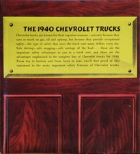 1940 Chevrolet Truck Sales Brochure Reproduction picture
