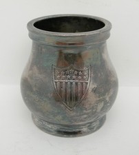 US Coast Guard - 1924 - Prohibition Era - Steamship Silver Toothpick Holder picture