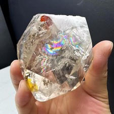 290g Natural Rainbow Smoky Quartz Obelisk Crystal Mineral Reiki Decor picture