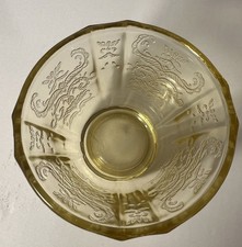 Set Of 6 Federal Glass MADRID Amber Jello Mold 1932-1939 Depression Glass 3” picture