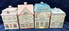 Lenox Village Canisters 1990 -Flour Sugar  Tea coffee - EUC picture