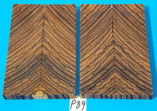 2 PAIRS ZEBRAWOOD KNIFE SCALES~3/8