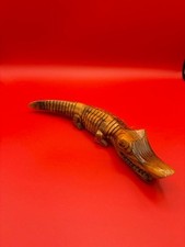 Vintage Hand-carved flexible Alligator, Crocidile.  11.5 Inches. picture