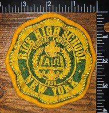 Rice High School New York Vintage School Patch picture