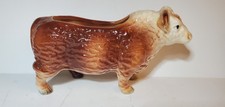 Rare HTF Vtg Relpo 2020 Japan Hereford Bull Cow Planter Farm Animal Western picture