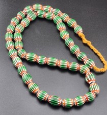 Vintage Venetian Style Chevron Beads 10mm Beautiful string picture