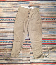 WW2 Imperial Japanese Summer Cotton Twill Pants Button Fly Drawstring Cuffs picture