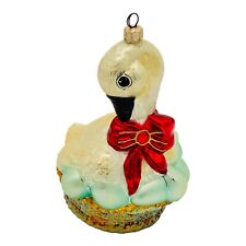 Christopher Radko Six Geese A Laying Glass 12 Days Of Christmas Ornament 7” picture