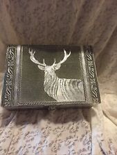 Aluminum Oxidized Buck Deer Storage Jewelry Box picture