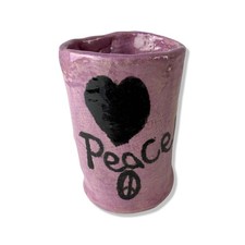 Vintage PEACE Ceramic Coffee Mug picture