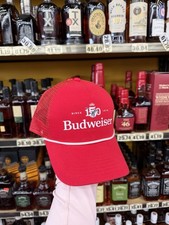Budweiser 150th Anniversary Since 1876 Red Mesh Snapback Trucker Hat picture