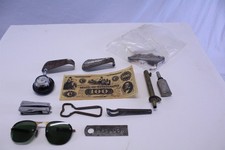 Vintage Men's Dresser Drawer Lot Pressure Gauge Bottle Openers Compass Multi  picture