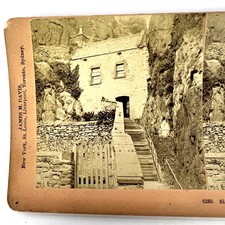 BW Kilburn Stereoview Sir William Wallace Prison Dumbarton Castle Scotland 1891 picture