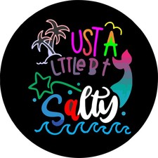 Cool Little bit Salty Mermaid Tire Cover picture