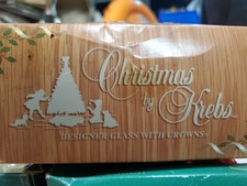 VTG Krebs Specialty Ornaments (Set Of 4) Frosted W/Gold  picture