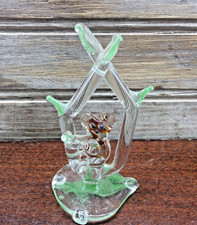 Koala Bear In Tree Figurine Handblown Glass 3.5