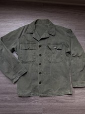 1950s ARMY JACKET Utility (SHIRT) COTTON OG S/M picture