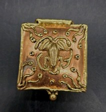 LUNACY Mary Mundy Studio Hand Crafted Copper & Brass Art Nouveau Style Frog Box  picture