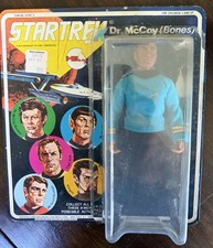 Vintage Mego Star Trek Dr. McCoy Bones 8” Figure Original Card Bubble 1974 picture