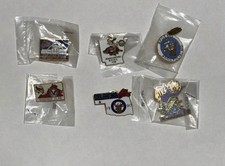 Elks Lodge BPOE Vtg Lot of 6 Lapel Pins Collection; MD, OK, VA, AR, CA & MN picture