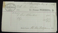 CIVIL WAR MISSISSIPPI RIVER STEAMBOAT IOWA TRANSPORT INVOICE 1863 BURLINGTON picture