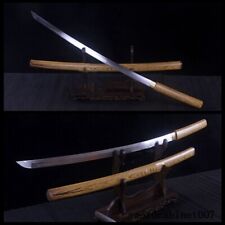 Clay Tempered T10 Steel Japanese Shirasaya Sword Full Tang Katana Rosewood Saya picture