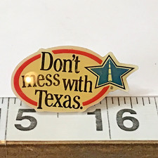 Vintage Don't Mess With Texas Lapel Hat Jacket Pin (Z4) picture