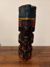 OOAK Unique Hand Carved Mayan Central American Wooden Totem Tribal Indigenous picture