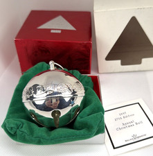 1997 Wallace Silver Plate Sleigh Bell Christmas Ornament picture