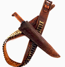 Rare large relic Antique 15 inch Old West Bowie Knife Civil War gun belt colt picture