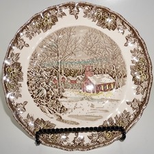 Vtg Johnson Brothers The Friendly Village Dinner Plates School House (Set of r4) picture
